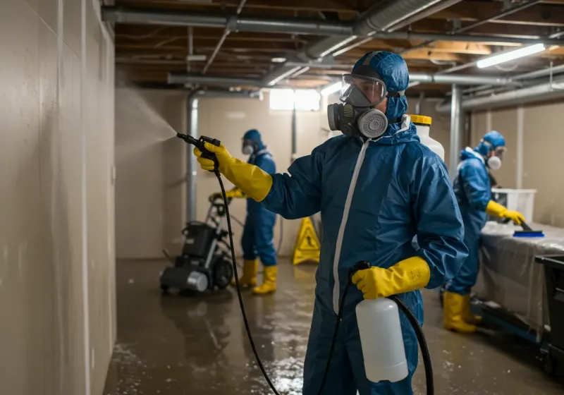 Basement Sanitization and Antimicrobial Treatment process in Hawaiian Ocean View, HI
